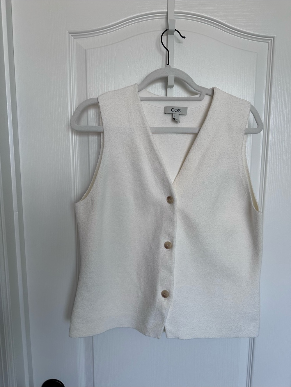 COS Off-White Knit Vest with Subtle Texture - Picture 2 of 4